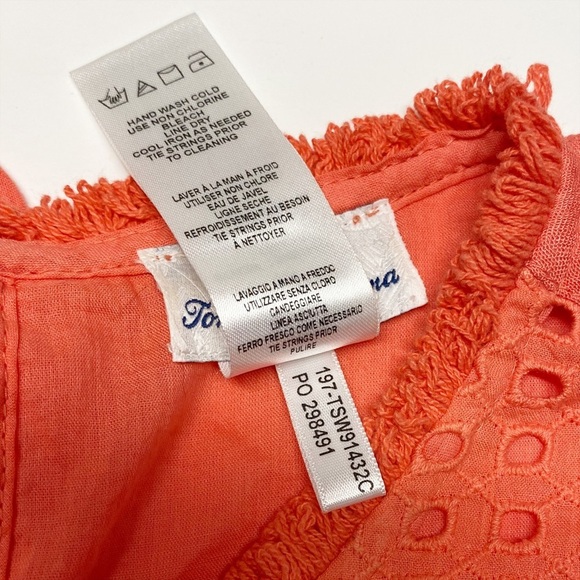 Tommy Bahama | Eyelet And Fringe Detail Dress - Vacation - Beachy - Boho - Picture 11 of 13